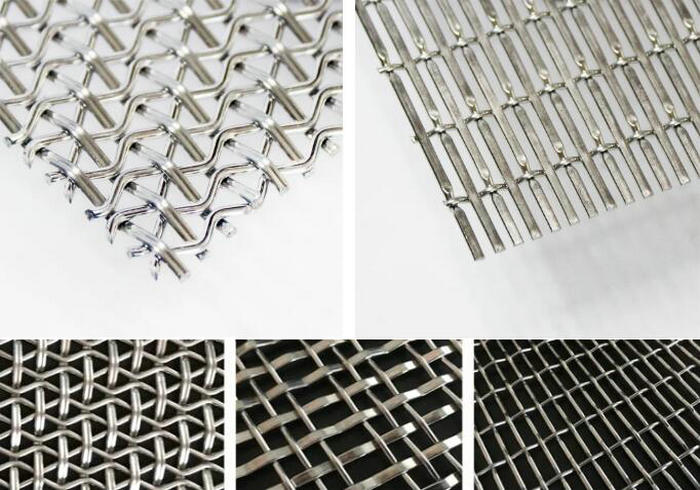 Pre Crimped Metal Woven Wire Mesh For Window Decoration